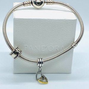 PANDORA Interlocked Hearts Dangle Charm